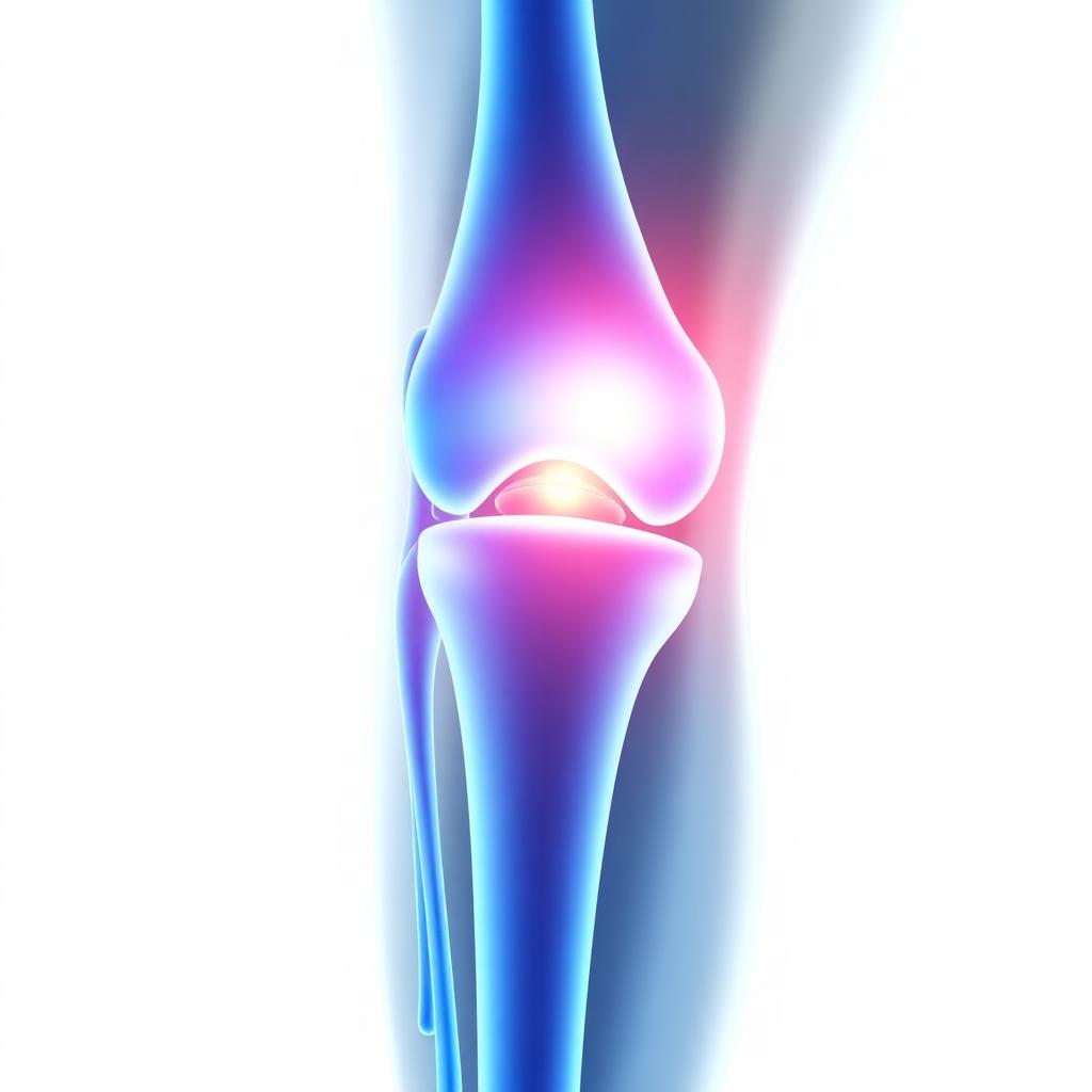 Healthy human knee joint illustration